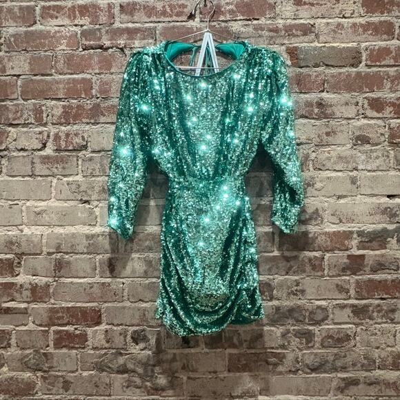 For Love and Lemons Marais Sequin Mini Dress Size Large - Picture 8 of 15